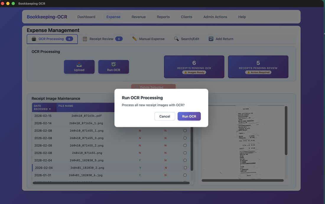 OCR processing in progress
